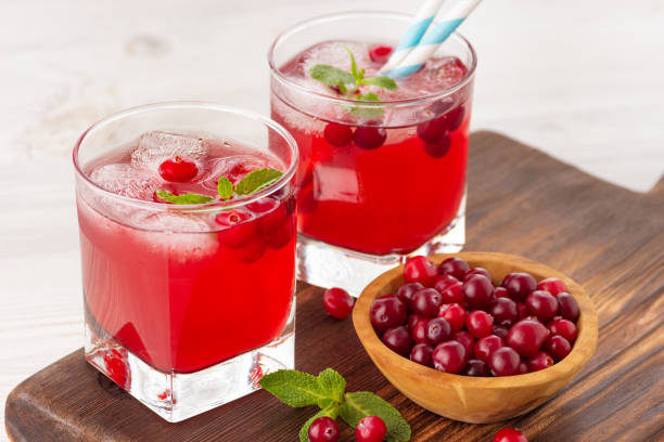 istock Red coctail with cranberry, vodka and ice. 1193562093