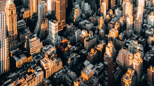 istock skyscraper of manhattan at sunset 1193565245