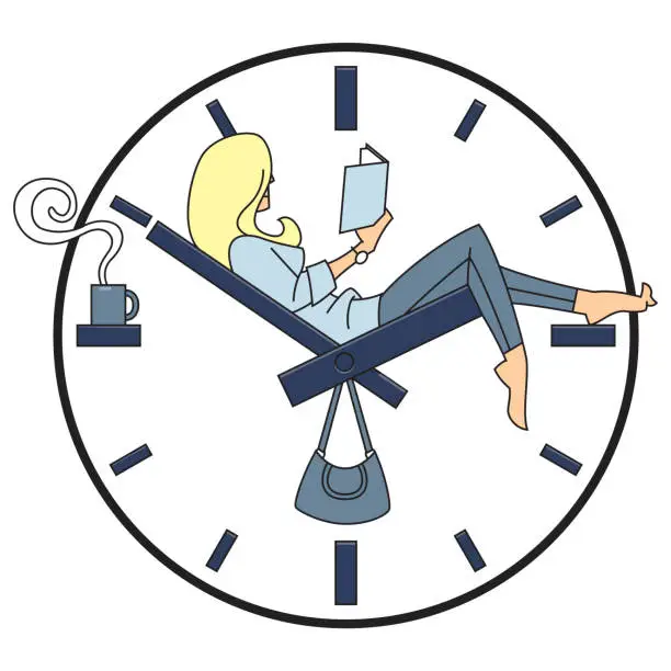Vector illustration of Time to relax vector illustration