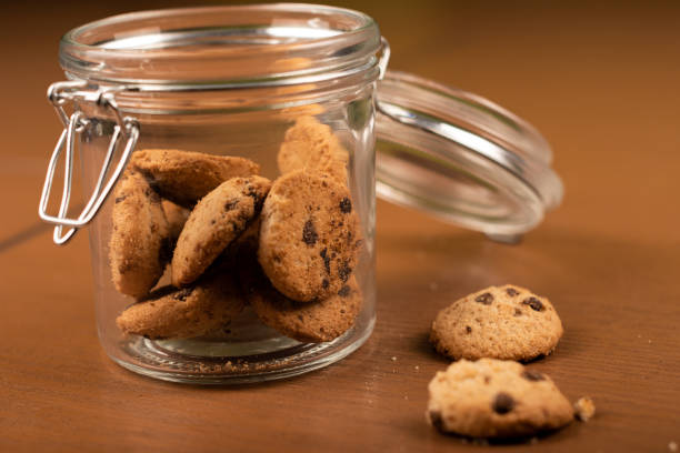 istock glass container with chocolate chip cookies 1193567805