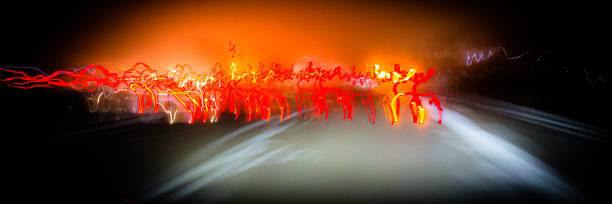 istock lights on the highway to Paris 1193568908