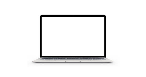 istock Modern laptop isolated. Isolated creen for mockup, app or web site design presentation 1193570280