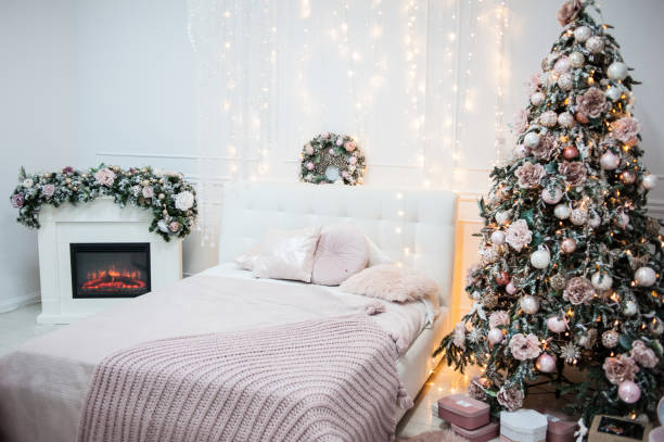 istock Festive Christmas home interior in bright colors. 1193572689