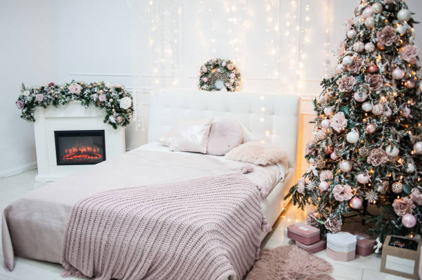 istock Festive Christmas home interior in bright colors. 1193572703