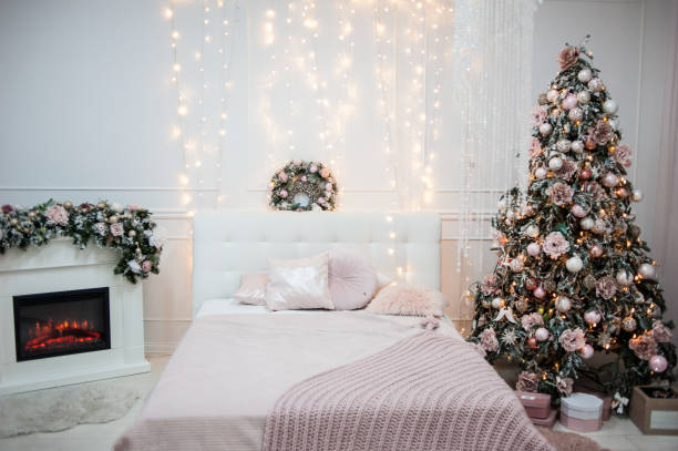 istock Festive Christmas home interior in bright colors. 1193572749