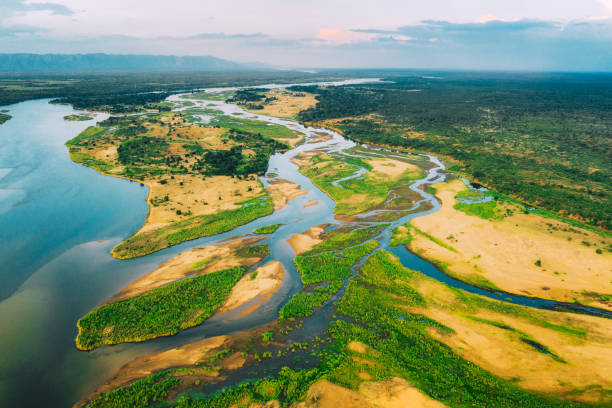 istock Aerial View over the Zambezi River, Zambia 1193573616