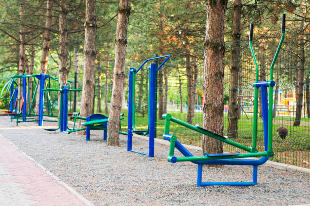 50,000+ Park Exercise Equipment Stock Photos, Pictures & Royalty