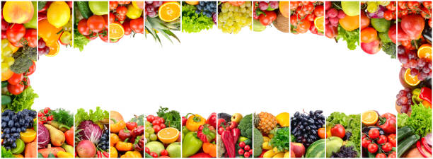 istock Wide frame ripe fruits and vegetables 1193576737
