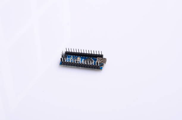 istock Collection of electronic components isolated in white 1193577861