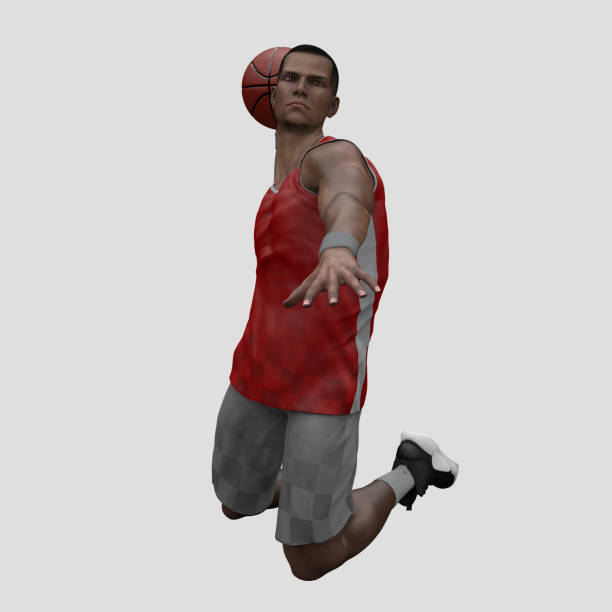 istock Front view of one hand basketball dunk isolated 3d render 1193581542