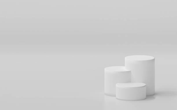 istock abstact white modern architecture background with white sylinders 3d illustration render 1193582422