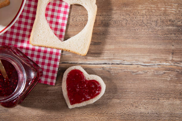 heart shaped hole on bread