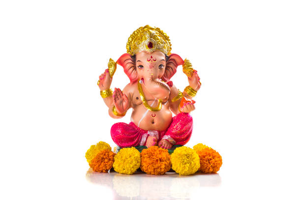 Hindu God Ganesha. Ganesha Idol on white Background. Hindu God Ganesha. Ganesha Idol on white Background. ganesh stock pictures, royalty-free photos & images