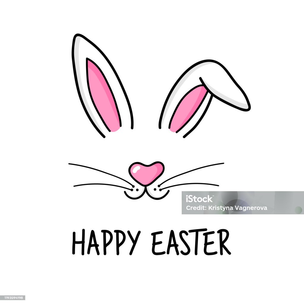 Happy Easter Bunny Stock Illustration - Download Image Now - Easter, Easter  Bunny, Rabbit - Animal - iStock