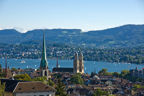 istock View over Zurich with the alps 119360253