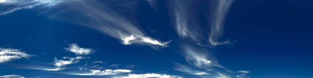 istock Nephology art. A beautiful sky cloudscape scene, with white cirrus cloud in a mid blue sky. 1193612028