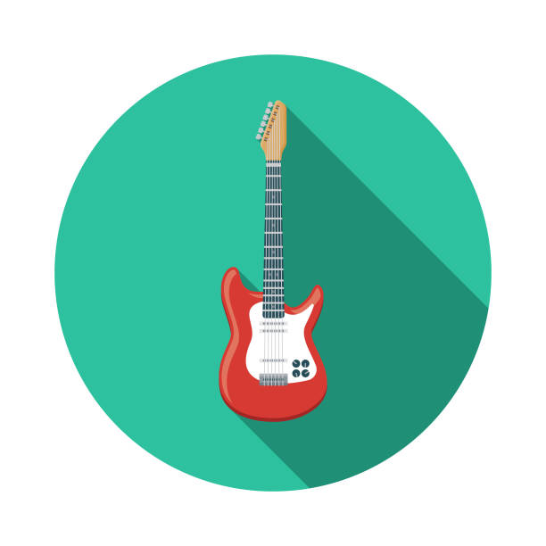 икона электрической гитары нот - canadian icon audio stock illustrations