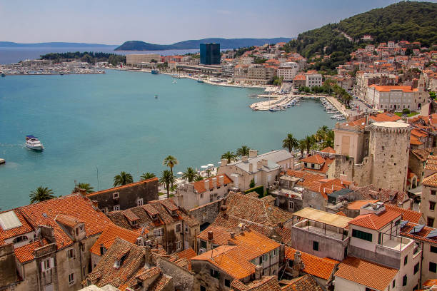 istock Dubrovnik Split Croatia Mountains Adriactic Sea red roof 1193619020