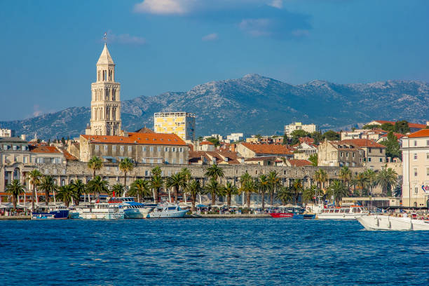 istock Dubrovnik Split Croatia Mountains Adriactic Sea red roof 1193619591