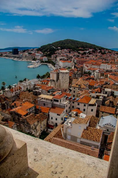 istock Dubrovnik Split Croatia Mountains Adriactic Sea red roof 1193619615