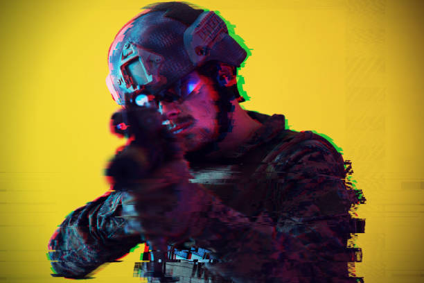 istock soldier aiming laseer sight optics glitch 1193624137