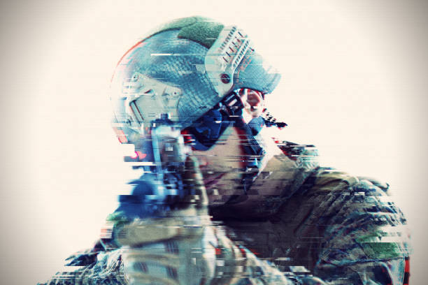istock soldier aiming laseer sight optics glitch 1193624310