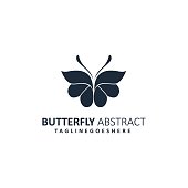 istock Abstract Butterfly Illustration Vector Template 1193628451