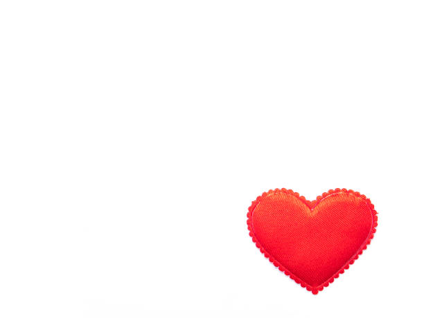 istock Red heart on a white background with place for text for Valentine's Day. 1193633125