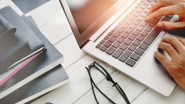 istock Use a laptop to work indoors. 1193636640