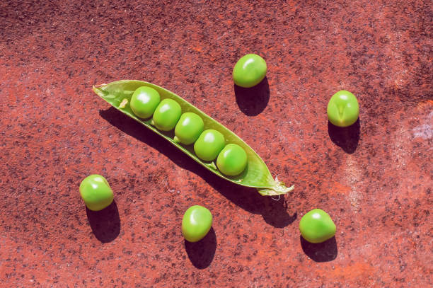 peas on wood,close up view of peas beans