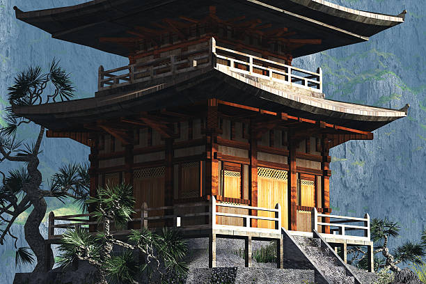 istock Zen Buddhist temple - entrace 119364763