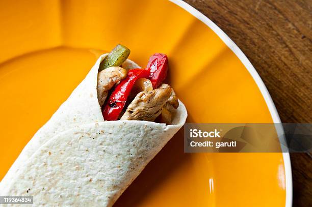 Fajita Stock Photo - Download Image Now - Burrito, Chicken Meat, Close-up