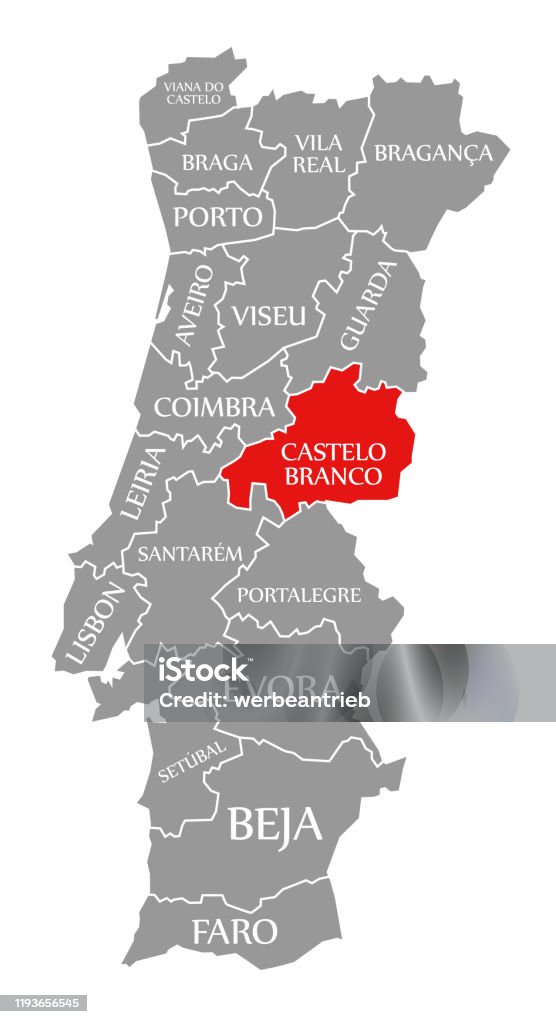 Mapa De Portugal Clipart De Stock, Royalty-Free