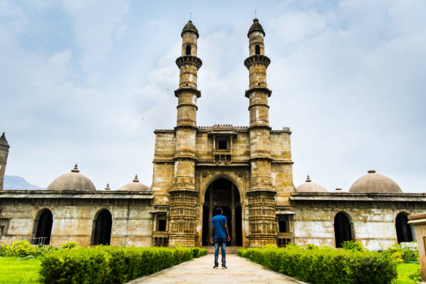 istock Man at Heritage Jami Masjid, Champaner 1193663036