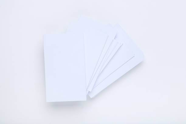 istock Blank business cards on white background 1193663762