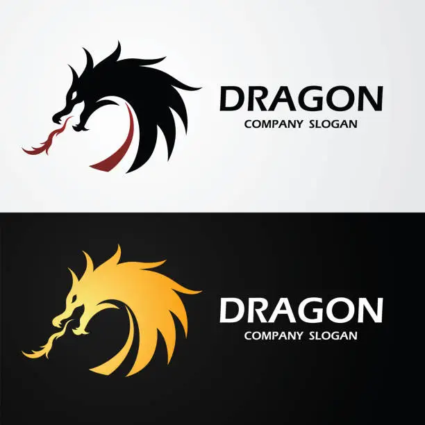 Vector illustration of dragon logo