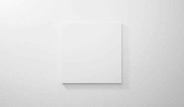 Blank bright gallery template on white wall texture in room. 3d render interior. Empty clean picture on grey concrete background for mockup poster, exhibition, banner and advertising. Modern design. plantilla de galería brillante en blanco en la textura de la pared blanca en la habitación. interior de renderizado 3d. imagen limpia vacía sobre fondo de hormigón gris para cartel de maqueta, exposición, estandarte y publicidad. diseño moderno.