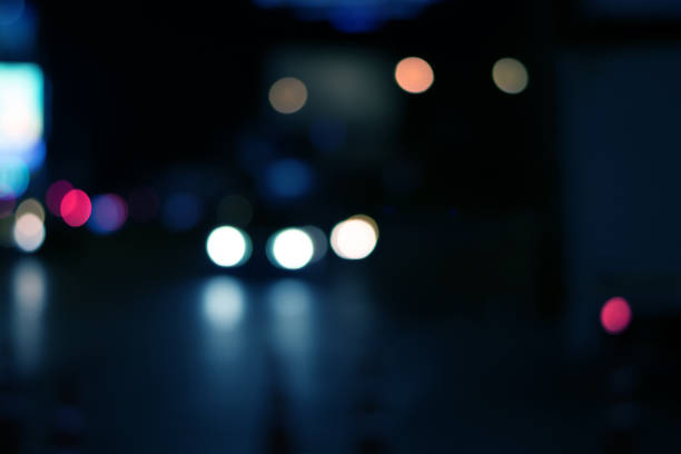 istock Night street lights, bokeh background. 1193672106