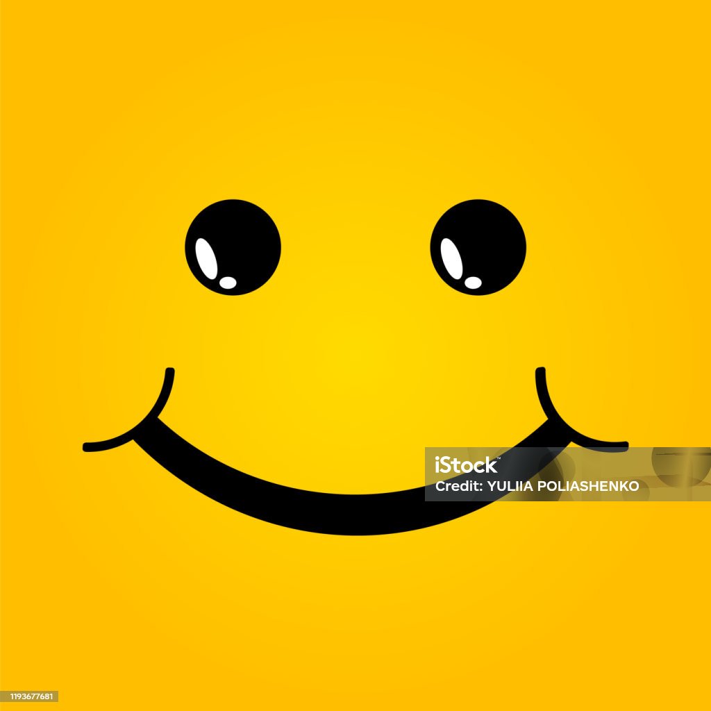 Smile Icon Template Design Smiling Emoticon Vector Logo On Yellow ...