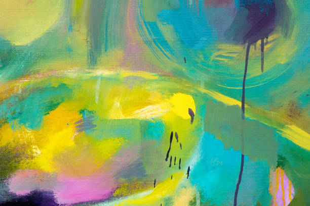 istock Abstract painting - mixed media grunge, close up. 1193678429