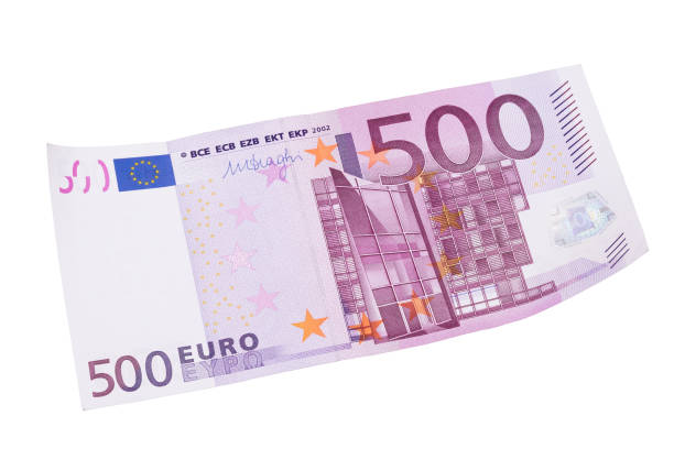 istock Five hundred euro banknote. Isolated on white background. 1193678435