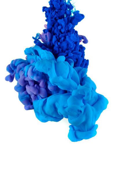 istock Ink in water. Splash acrilyc paint mixing. Multicolored liquid dye. Abstract  sculpture background color 1193678884