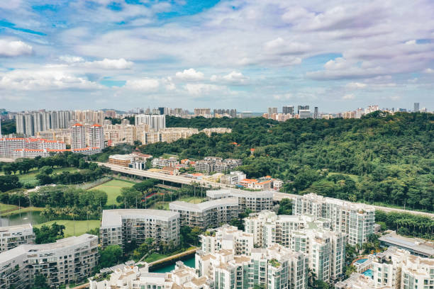 istock Luxury homes in Singapore seen from above 1193679039
