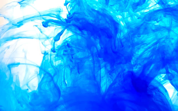 istock Blue magic abstract background. Stylish modern background. Watercolor ink in water. 1193681217