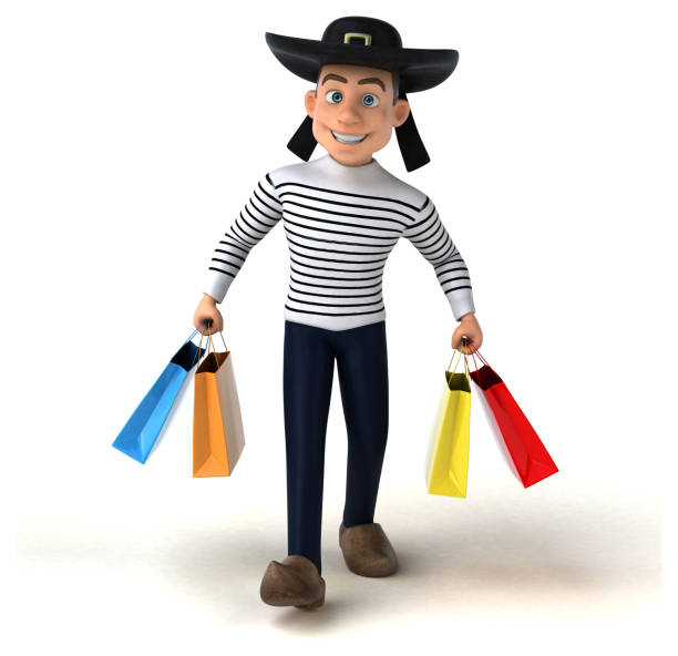 istock Fun 3d cartoon breton character 1193682324