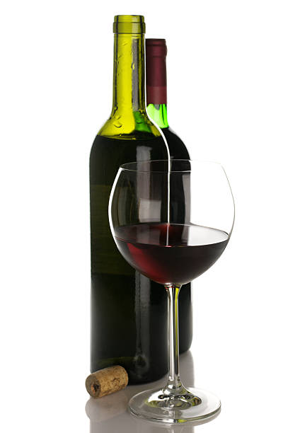 istock Bottles and glass of red wine 119368336