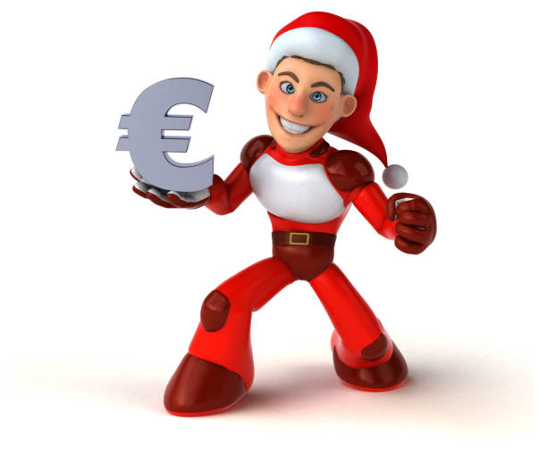 istock Fun Super Santa Claus - 3D Illustration 1193683392