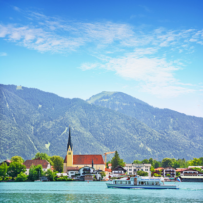 Rottach-Egern is a town located at Lake Tegernsee in the district of Miesbach in Upper Bavaria, Germany. Composite photo