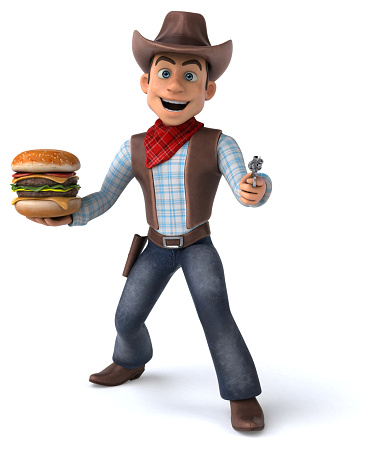 Fun Cowboy - 3D Illustration