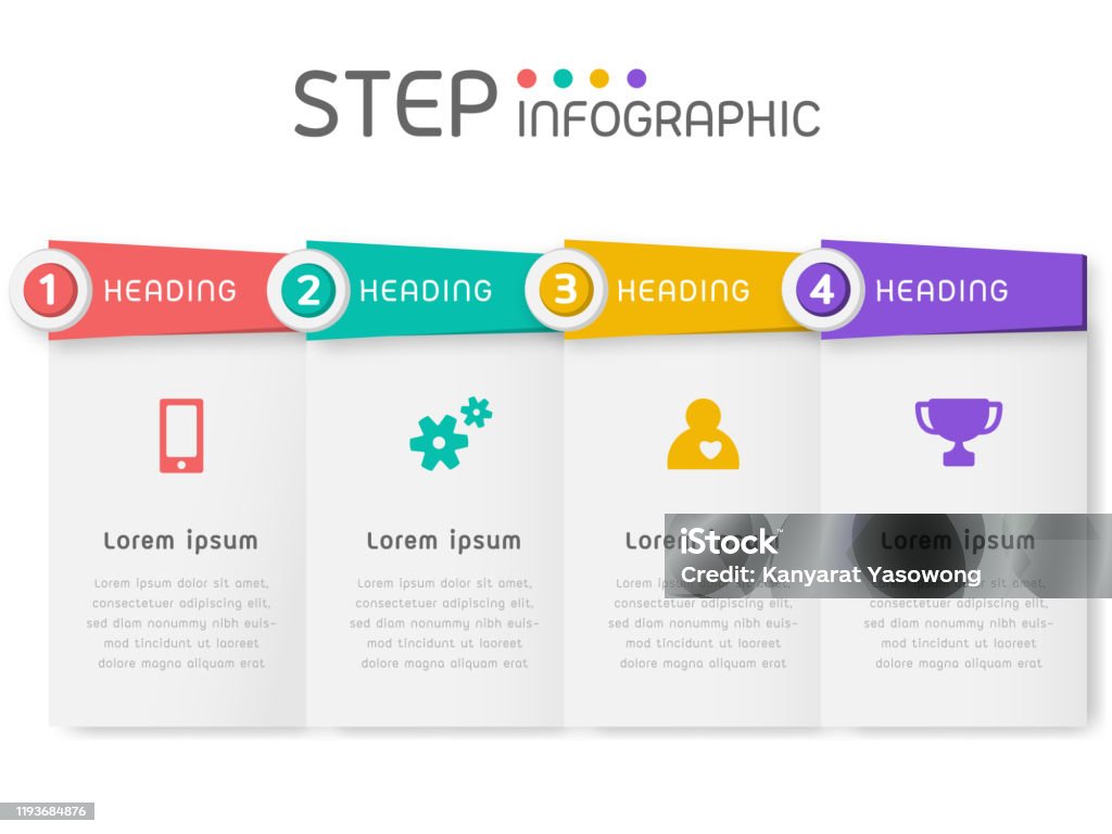 Each Step Visualization Geometric Shape With Steps Options Processes Or Workflowbusiness Data ...